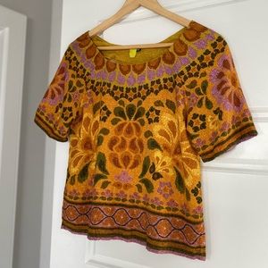 FARM RIO VINTAGE FLORAL BLOUSE